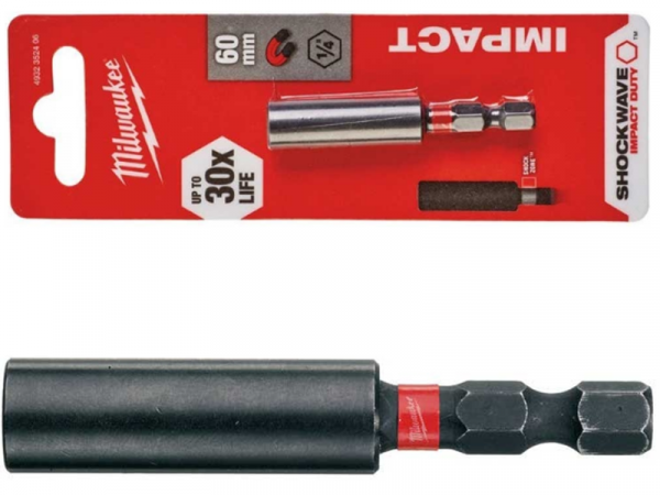 Держатель бит Milwaukee SHOCKWAVE Impact 60 мм магнитный фото 1