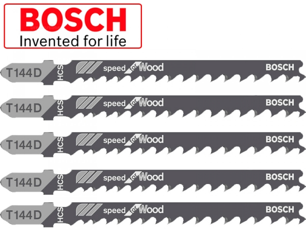 Bosch T144D пилки по дереву для лобзика (быстрый агрессивный рез) фото 1