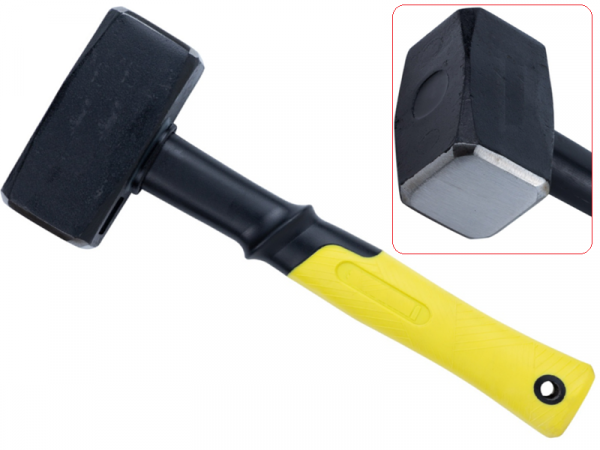 Кувалда 2000 г кованая с фиберглассовой рукояткой фото 1