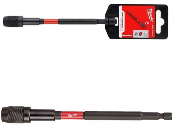 Длинный держатель бит Milwaukee 152 мм с фиксатором SHOCKWAVE фото 1