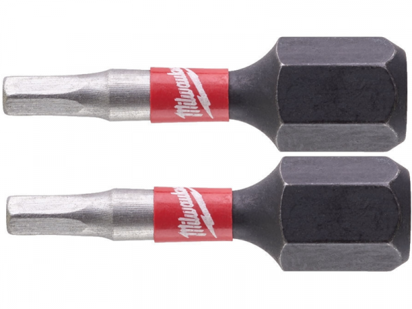 Бита ударная шестигранная Milwaukee Shockwave 25мм Hex2,5 (2шт) фото 1