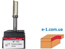 Фреза кромочна пряма 1021 D12 h30 з верхнім підшипником d8