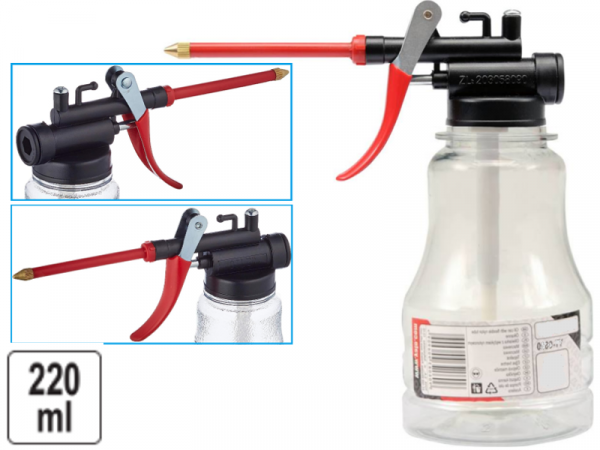 Масленка рычажная 220 мл с прозрачным корпусом и носиком фото 1