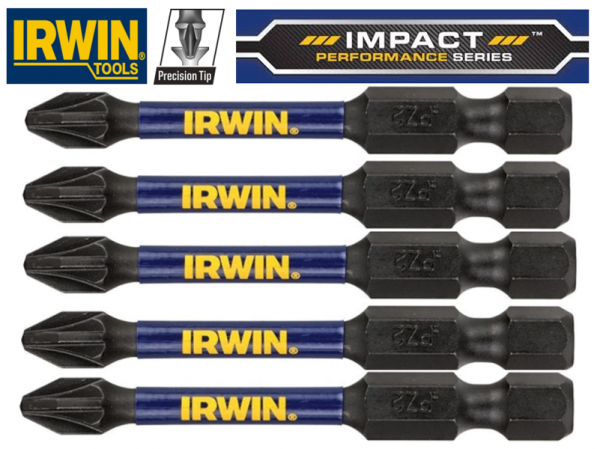 Биты ударные  PZ2х57мм 5шт Irwin IMPACT PRO фото 1