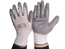 Рабочие синтетические перчатки с серым нитрилом 10''