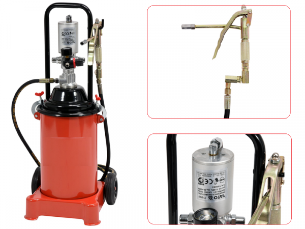 Пневматический нагнетатель смазки (солидолонагнетатель) 12л фото 1