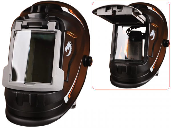 Маска сварщика с откидным светофильтром DIN 11 (133х114 мм) фото 1