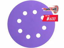 Круг на липучці 8 отворів WorkMan Ceramic 125х8H P600