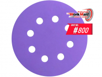 Круг на липучці 8 отворів WorkMan Ceramic 125х8H P800
