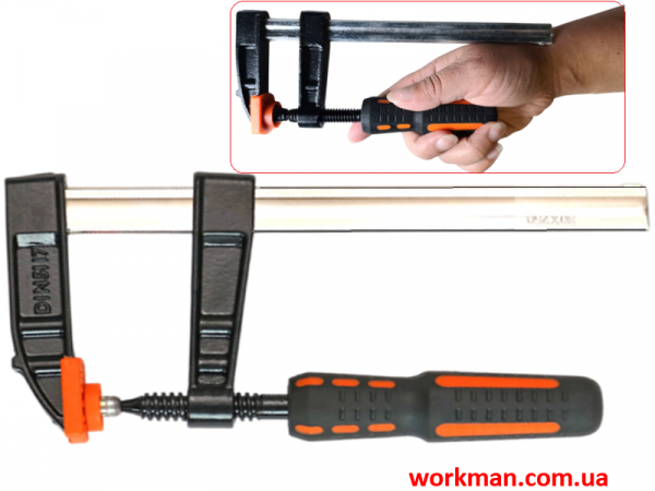 Струбцина столярная F-типа WorkMan Standard 50х150 фото 1