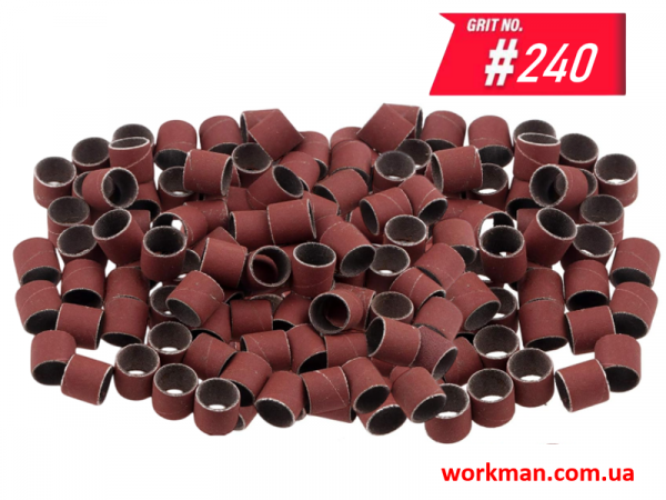 Шлифовальные барабаны для гравера WorkMan 13/15 P240 100шт фото 1