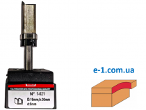 Фреза кромочна пряма 1021 D16 h30 з верхнім підшипником d8