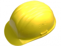 Каска защитная строительная желтая