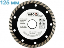 Алмазный диск по бетону 125мм Турбо Yato YT-6023