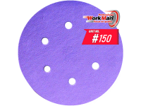Круг на липучке 6 отверстий WorkMan Ceramic 150х6H P150 фото 2