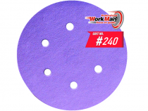 Круг на липучці 6 отворів WorkMan Ceramic 150х6H P240