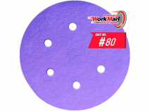 Круг на липучці 6 отворів WorkMan Ceramic 150х6H P80