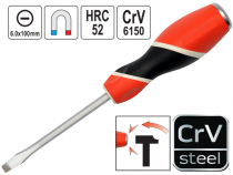 Отвертка шлицевая ударная CrV SL6х100мм
