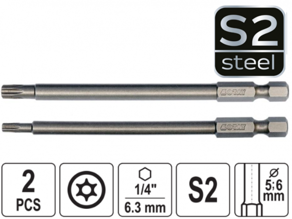 Биты Torx 100мм T15, T27 фото 1