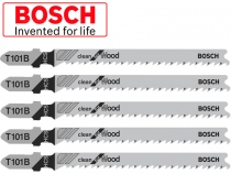 Bosch T101B пилки по дереву для лобзика (особо чистый прямой рез)