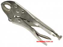 Затискні кліщі з фіксатором (напівкруглі губки) WorkMan ARC-180