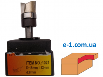 Фреза кромочна пряма 1021 D16 h12 з верхнім підшипником d8