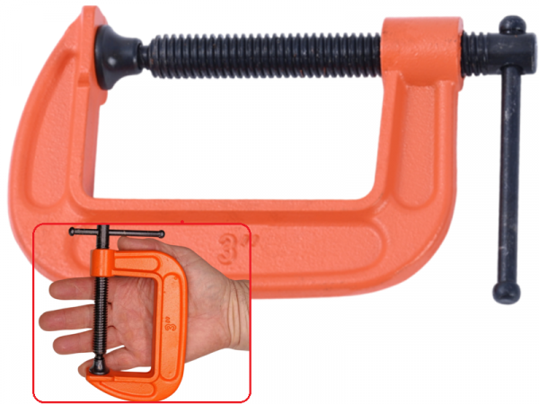 Струбцина G-образная усиленная 75 мм WorkMan Heavy Duty фото 1