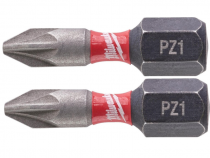 Ударные биты Milwaukee Shockwave PZ1 x 25 мм (2 шт.)