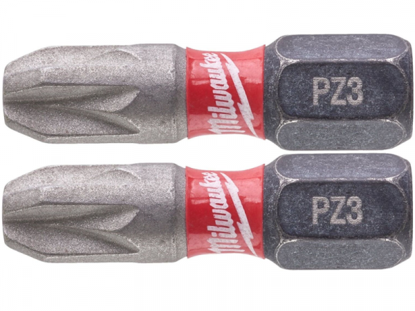 Ударные биты Milwaukee Shockwave PZ3 x 25 мм для больших саморезов фото 1