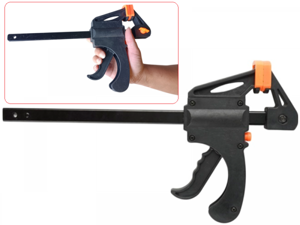 Струбцина быстрозажимная пистолетная WorkMan Automatic 150х60 мм фото 1