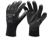 Рукавиці робочі Wurth Black PU поліестерові з покриттям р. 7