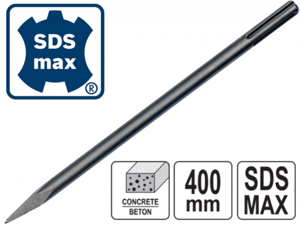 Зубило пикообразное SDS-Max 400мм фото 1