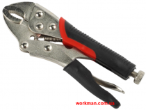 Зажимные клещи с фиксатором (полукруглые губки) WorkMan Ergo-135