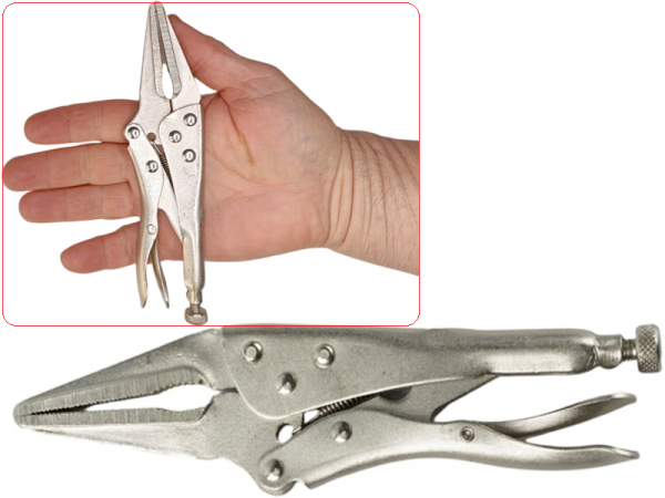 Зажимные клещи с фиксатором (длинные губки) WorkMan Long-170 фото 1