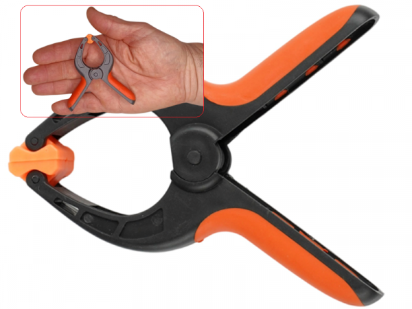 Пружинная струбцина 75 мм WorkMan Nylon для быстрой фиксации фото 1