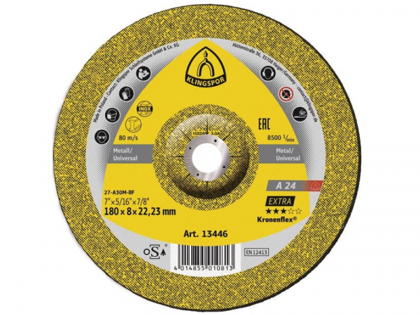 Зачистной диск по металлу Klingspor A 24 Extra 125х6,0 мм фото 1