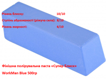 Паста для полірування нержавійки WorkMan Blue 500гр