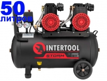 Intertool PT-0030 компрессор безмасляный четырехцилиндровый 50 литров