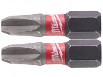 Усиленная ударная бита Milwaukee Shockwave PH3 x 25 мм (2 шт.)