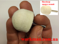 Фетровая насадка на дрель для полировки WorkMan Felt 25-30-6 фото 4