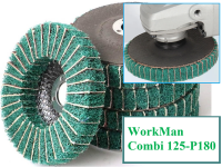 Шлифовальный диск Скотч Брайт на болгарку WorkMan Combi 125-P180 фото 2