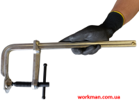 Струбцина F-образная кованая WorkMan Screw 100х300 мм фото 3