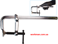 Струбцина F-образная кованая WorkMan Screw 60х200 мм фото 2