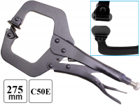 Клещи зажимные CrV С-типа 280 мм с фиксатором фото 2