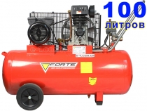 Ременной воздушный компрессор 100 литров Forte ZA 65-100