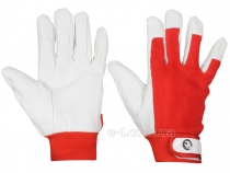 Кожаные комбинированные рабочие перчатки Intertool SP-0012