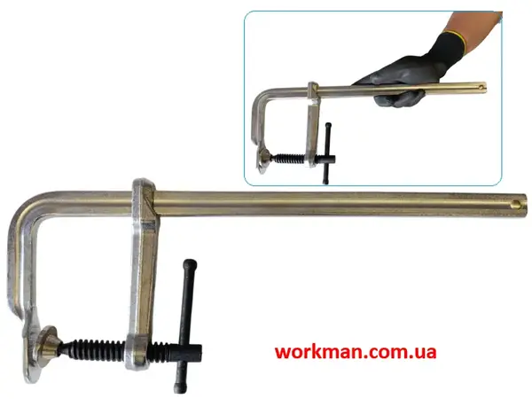 Струбцина F-подібна кована WorkMan Screw 100х300 мм