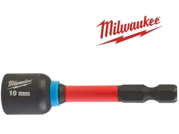 Магнітна головка 10 мм Milwaukee Shockwave для болтів М6 (65 мм)