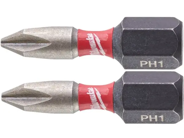 Ударная бита Milwaukee Shockwave PH1 x 25 мм (2 шт.) для импакта