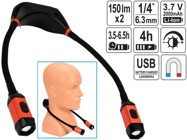 Аккумуляторный фонарь SMD 3535LED